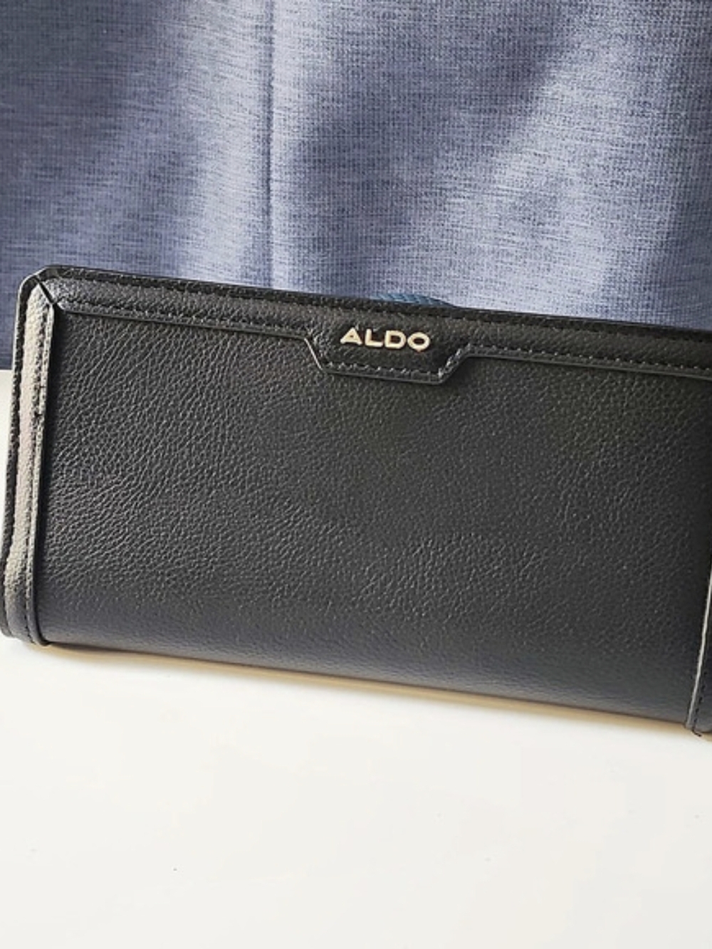ALDO Felicianaa Women's Black Long Wallet Clutch Organizer - Excellent Condition